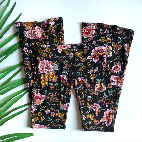 floral bell bottom pants